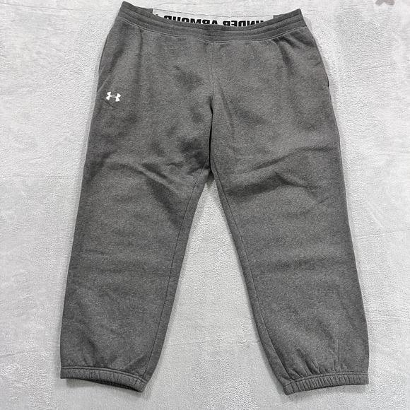 Under Armour Storm Joggers Mens 3XL Loose Gray Tapered Logo Sweatpants‎ Fleece - Picture 1 of 12